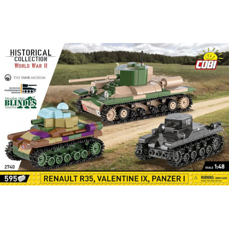 COBI 2740 EXECUTIVE Museum set-PAZER I,VALENTINE IX,RENAULT R35