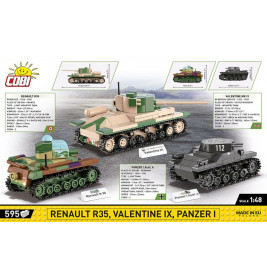 COBI 2740 EXECUTIVE Museum set-PAZER I,VALENTINE IX,RENAULT R35