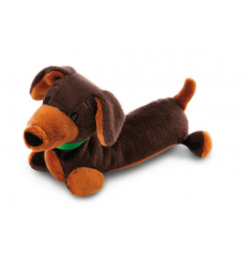 NICI Kuscheltier Dackel liegend, super weich, mit grünem Halsband - perfekt zum Kuscheln.