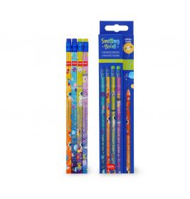 4 SCENTED HB GRAPHITE PENCILS - SMELLING GOOD! - SPACE