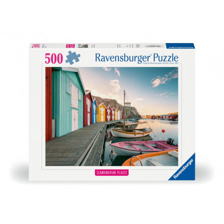 Ravensburger 12000847 Puzzle Bootshäuser in Smögen, Schweden 500 Teile