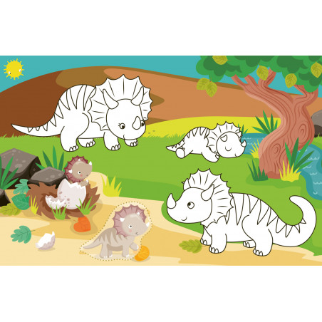 Mein kleines Sticker-Malbuch. Dinosaurier