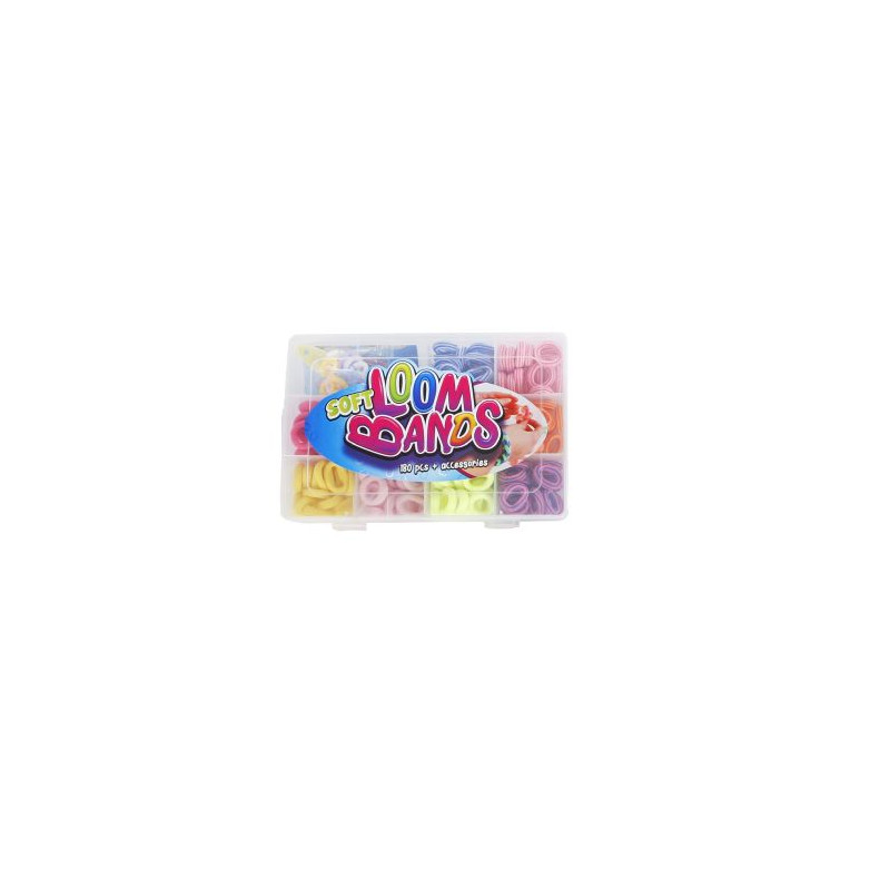 Soft Loom Bands 180 Bänder 15 Clips