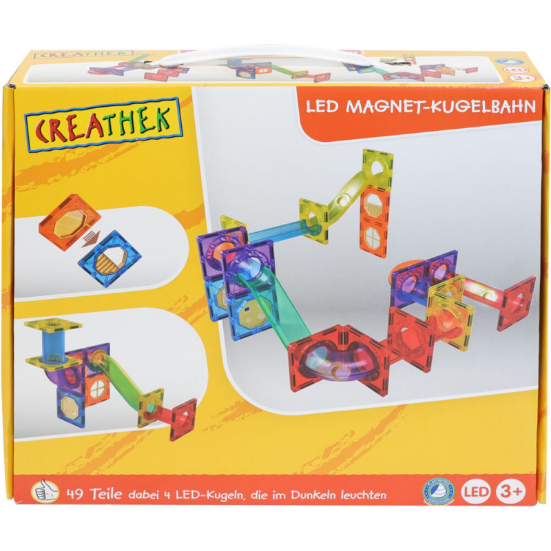 Creathek LED Magnet Kugelbahn, 49 Teile
