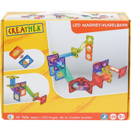 Creathek LED Magnet Kugelbahn, 49 Teile