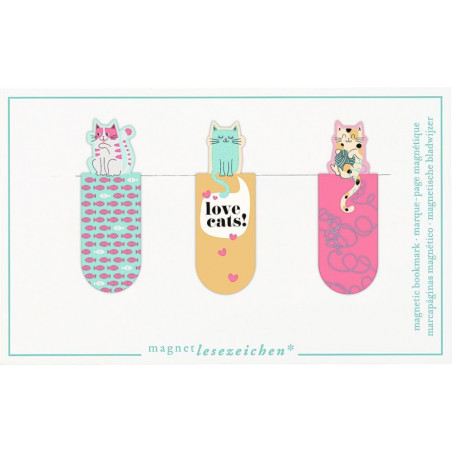 Magnetlesezeichen Love Cats