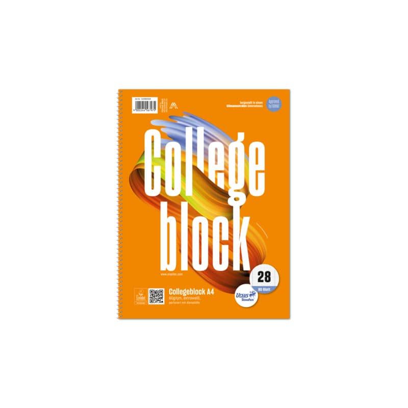 Collegeblock, A4, 80 Blatt, Ka riert, Lin. 28