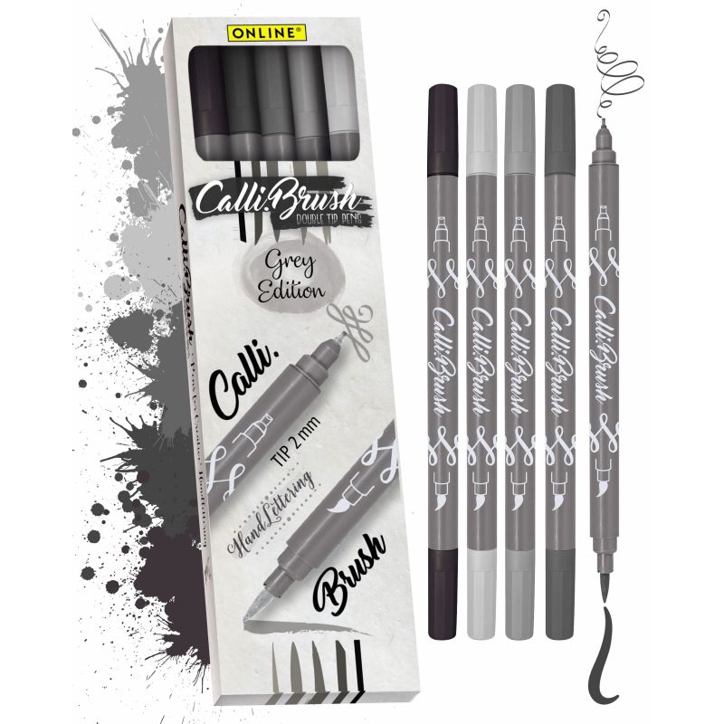 Calli.Brush 5er Set Grey