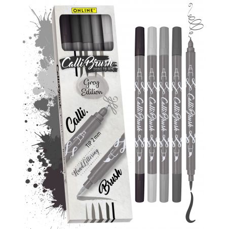 Calli.Brush 5er Set Grey