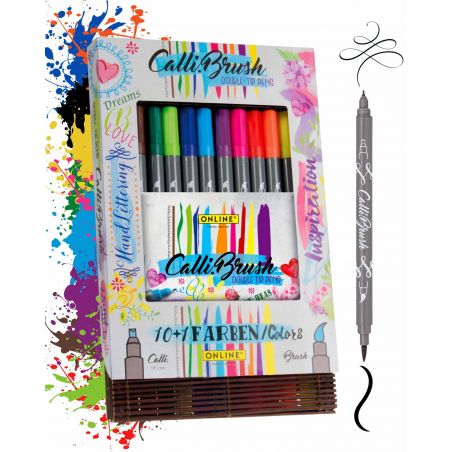 Calli.Brush Pens in BambooCase