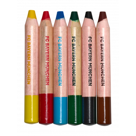 Fc Bayern Jumbo Buntstifte 3in 1....6er Set Fc Bayern Jumbo Buntstifte 3in 1....6er Set