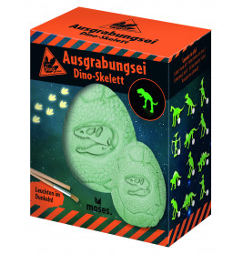 Ausgrabungsei Dino-Skelett