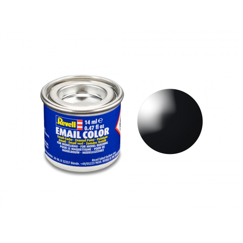 schwarz, glänzend RAL 9005 14 ml-Dose, Revell Modellbau-Farbe auf Kunstharzbasis