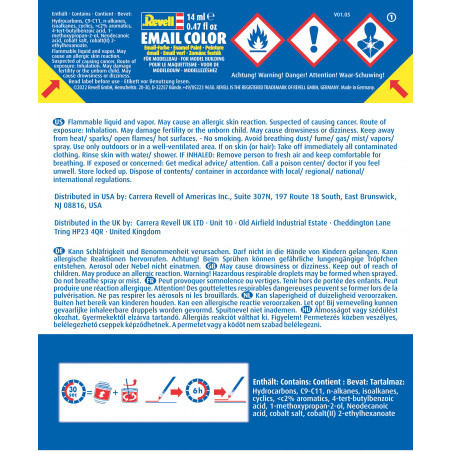 gelb, glänzend RAL 1018 14 ml-Dose, Revell Modellbau-Farbe auf Kunstharzbasis