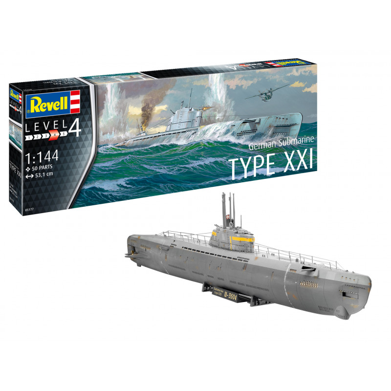 German Submarine Type XXI, Revell Modellbausatz