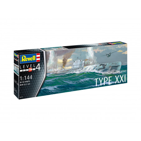 German Submarine Type XXI, Revell Modellbausatz