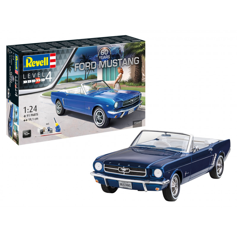 Geschenkset 60th Anniversary of Ford Mustang , Revell Modellbausatz mit Basiszubehör