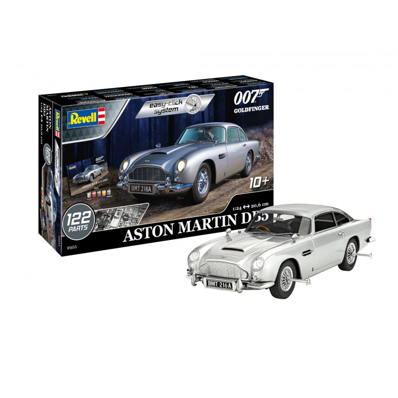 Geschenkset James Bond Aston MartinDB5easy-click, Revell Bausatz zum Zusammenstecken mehrfarbig