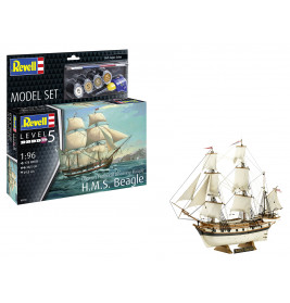 Model Set HMS Beagle, Revell Modellbausatz mit Basiszubehör