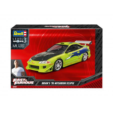 Fast & Furious Brian's 1995 Mitsubishi Eclipse , Revell Modellbausatz