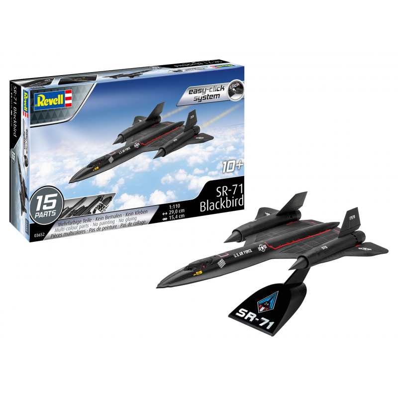 Lockheed SR-71 Blackbird easy-click-system, Revell Bausatz zum Zusammenstecken mehrfarbig