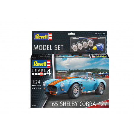 Model Set '65 Shelby Cobra 427, Revell Modellbausatz mit Basiszubehör