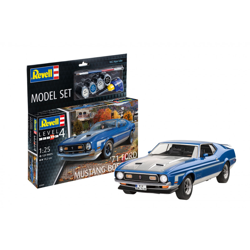 Model Set '71 Ford Mustang Boss 351 , Revell Modellbausatz mit Basiszubehör