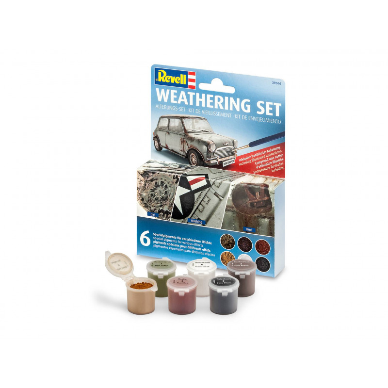 Weathering Set (6 Pigmente), Revell Set zur Alterung von Modellen