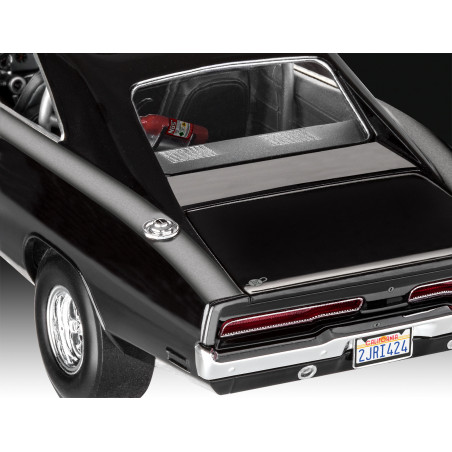 Model Set F&F Dominic's 1970 Dodge Charger, Revell Modellbausatz mit Basiszubehör