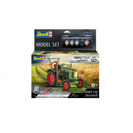 Model Set Fendt F20 Dieselroß easy-click-system, Revell Bausatz zum Zusammenstecken + Basiszubehör