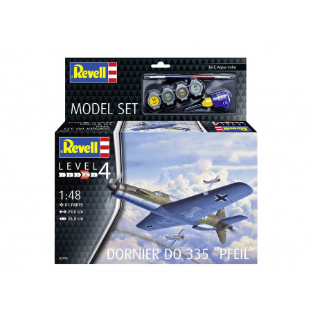 Model Set Dornier Do 335 Pfeil, Revell Modellbausatz mit Basiszubehör