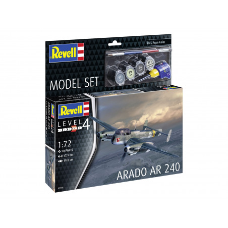 Model Set Arado Ar 240 , Revell Modellbausatz mit Basiszubehör