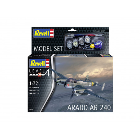 Model Set Arado Ar 240 , Revell Modellbausatz mit Basiszubehör