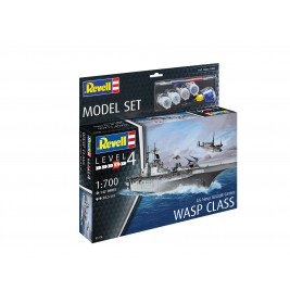 Model Set US Navy Assault Carrier WASP Class, Revell Modellbausatz mit Basiszubehör