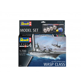 Model Set US Navy Assault Carrier WASP Class, Revell Modellbausatz mit Basiszubehör