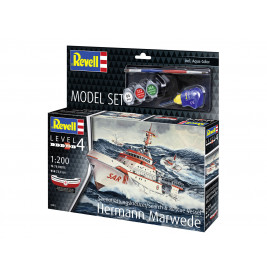 Model Set Seenotkreuzer Hermann Marwede, Revell Modellbausatz mit Basiszubehör