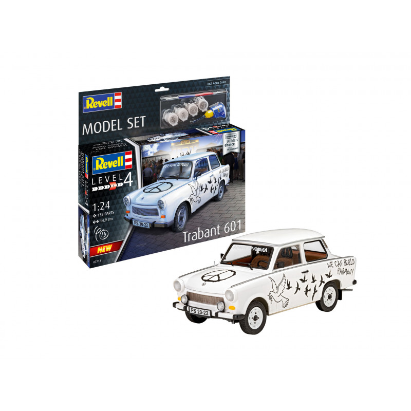 Model Set Trabant 601S ''Builder's Choice'', Revell Modellbausatz mit Basiszubehör