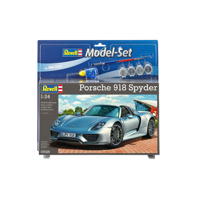 Model Set Porsche 918 Spyder, Revell Modellbausatz mit Basiszubehör