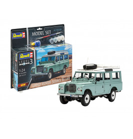 Model Set Land Rover Series III LWB station wagon, Revell Modellbausatz mit Basiszubehör