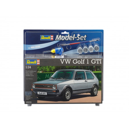 Model Set VW Golf 1 GTI, Revell Modellbausatz mit Basiszubehör