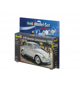 Model Set VW Beetle Limousine 68, Revell Modellbausatz mit Basiszubehör