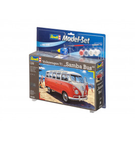 Model Set Volkswagen T1 SAMBA BUS, Revell Modellbausatz mit Basiszubehör