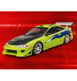 Model Set F&F Brian's 1995 Mitsubishi Eclipse , Revell Modellbausatz mit Basiszubehör