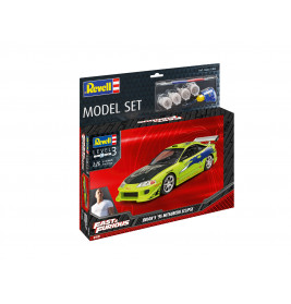 Model Set F&F Brian's 1995 Mitsubishi Eclipse , Revell Modellbausatz mit Basiszubehör