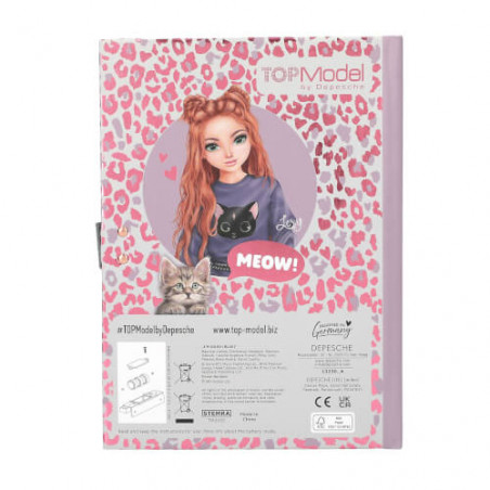 TOPModel Geheimcode Tagebuch mit Sound REBEL KITTY