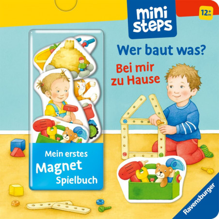 Ravensburger 30800 ministeps: Mein erstes Magnetbuch: Wer baut was? Bei mir zu Hause ministeps-Büche