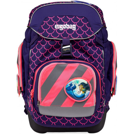 ergobag Fluo-Zip Set mit Reflektorstreifen Pink