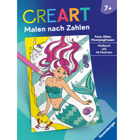 Ravensburger 48914 CreArt Malen nach Zahlen ab 7: Feen, Elfen, Meerjungfrauen Kreativität