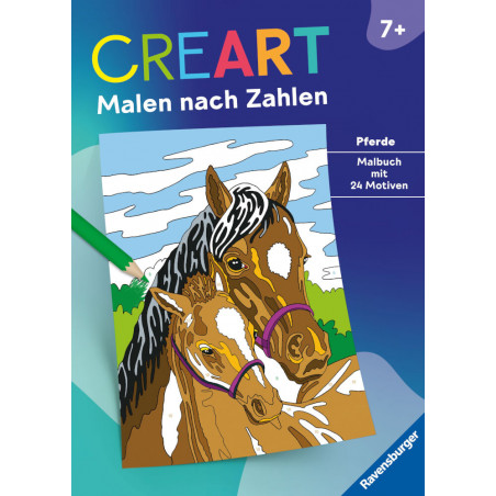 Ravensburger 48935 CreArt Malen nach Zahlen ab 7: Pferde Kreativität