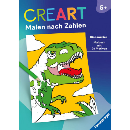 Ravensburger 48909 CreArt Malen nach Zahlen ab 5: Dinosaurier Kreativität